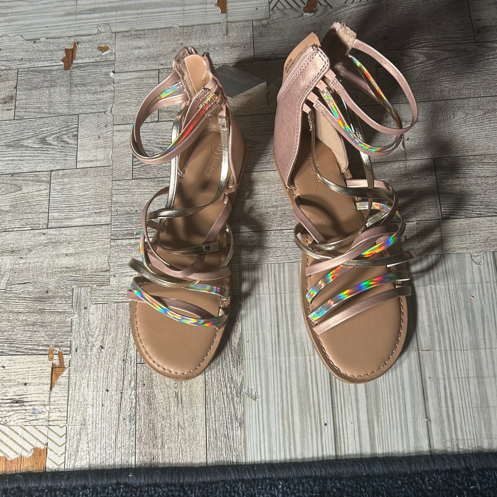 Cat & Jack Pink and Rainbow Kids Sandals